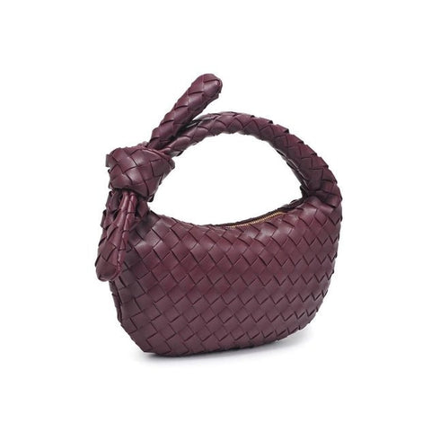 Lizbeth Woven Knot Clutch - Urban Expressions - Merlot